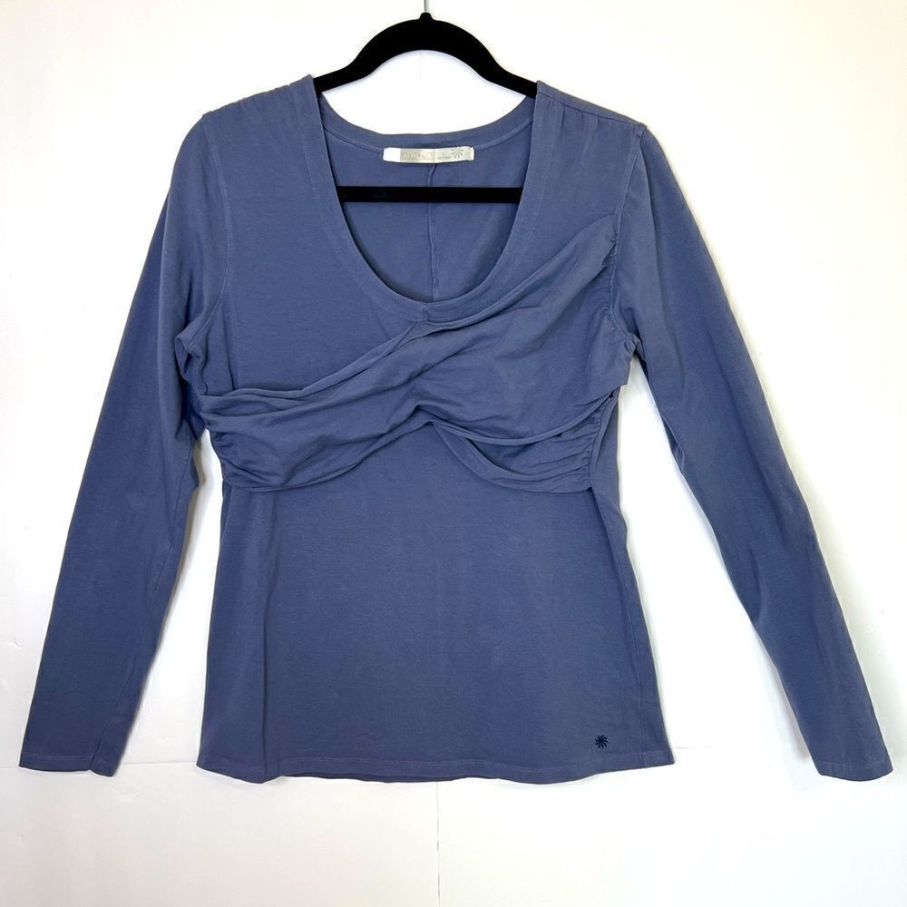 ATHLETA Long Sleeve purple Knit Top Organic Cotton Style 906175